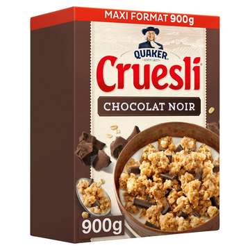 Céréales Cruesli au Chocolat Noir - QUAKER - Maxi Format 900g