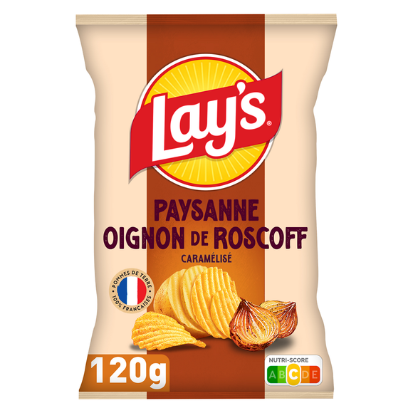 Chips Paysannes Saveur Oignons de Roscoff Caramélisés - LAY'S - 120g