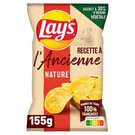 Chips à l'ancienne nature LAY'S paquet 155g