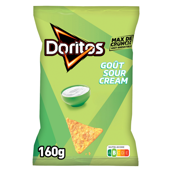 Chips Tortillas de maïs Saveur Sour Cream - DORITOS - 160g