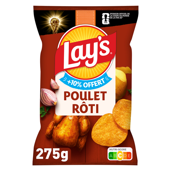 Chips Saveur Poulet Rôti - LAY'S - 250g+10% offert - 275g