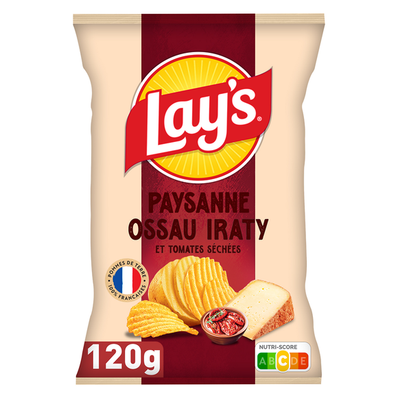 Chips paysannes saveur Ossau Iraty tomates séchées LAYS - 120g
