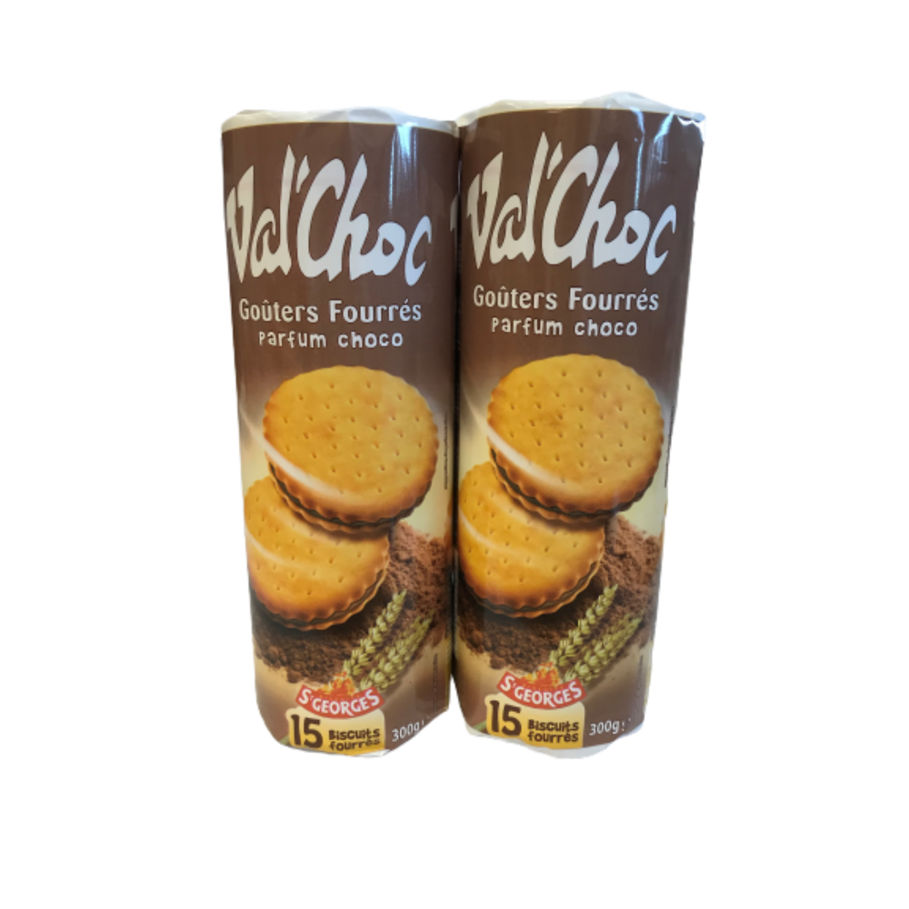 Goûters fourrés rond chocolat SAINT GRORGES, 2 paquets de 300g