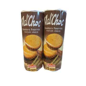 Goûters fourrés rond chocolat SAINT GRORGES, 2 paquets de 300g