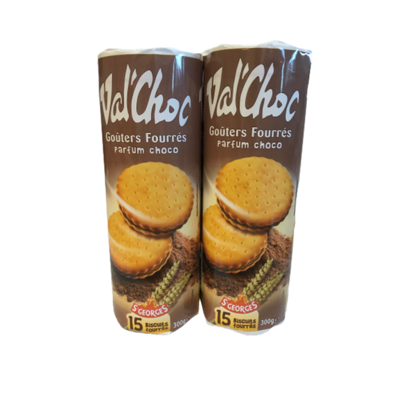 Goûters fourrés rond chocolat SAINT GRORGES, 2 paquets de 300g