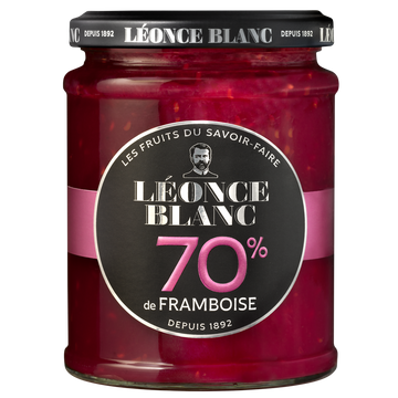 Confiture aux framboises 70% LEONCE BLANC 320g