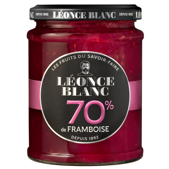 Confiture aux framboises 70% LEONCE BLANC 320g