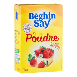 Sucre en poudre BEGHIN SAY, bec verseur de 1kg