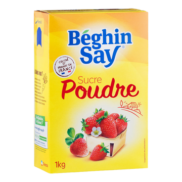 Sucre en poudre BEGHIN SAY, bec verseur de 1kg