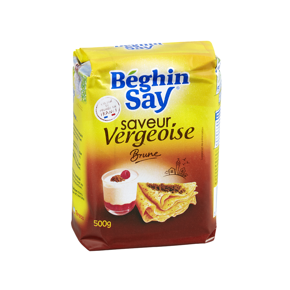 Sucre vergeoise brune BEGHIN SAY, sachet de 500g