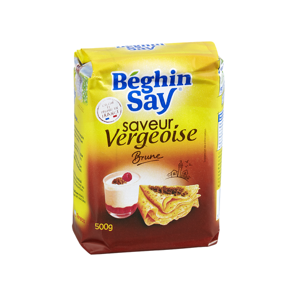 Sucre vergeoise brune BEGHIN SAY, sachet de 500g