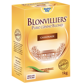Sucre de canne en poudre Blonvilliers BEGHIN SAY, boîte à bec verseurde 1kg