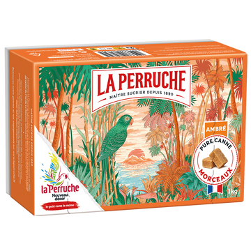 Sucre en morceaux Perruche ambré BEGHIN SAY, boîte 1kg