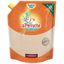 Sucre poudre cassonade La Perruche BEGHIN SAY, doypack de 750g