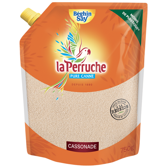 Sucre poudre cassonade La Perruche BEGHIN SAY, doypack de 750g