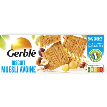 Biscuits muesli avoine GERBLE - 4x5, 290g