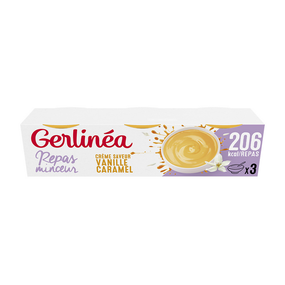 Coupelle Crème vanille repas minceur GERLINEA  - x 3, 630g