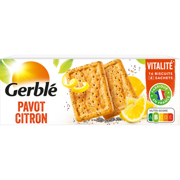 Biscuits pavot citron GERBLE - 4x4  200g