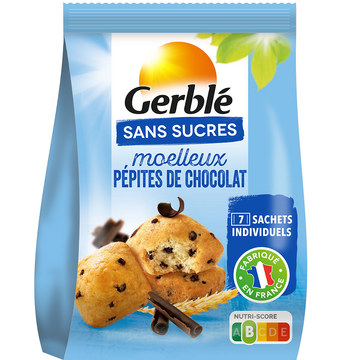 GERBLE - Moelleux Pépites Chocolat Sans Sucres - 196g