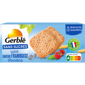 GERBLE - Biscuit Sablé Framboise Roiboos Sans Sucres - 132g