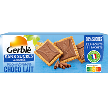 GERBLE - Biscuit fondant chocolat lait sans sucres ajoutés - 126g