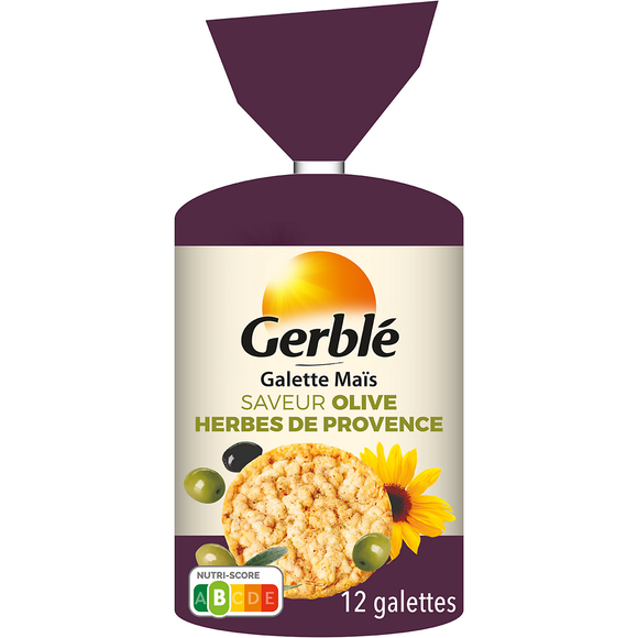 Galette maïs olives et herbes de provence GERBLE - 123,5g