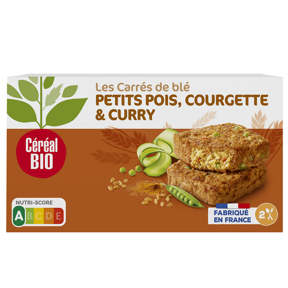 Galette petits pois courgette curry CEREAL BIO - x2, 200g