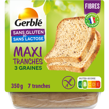 Pain de Mie Maxi 3 Graines Sans Gluten GERBLE - 350 g