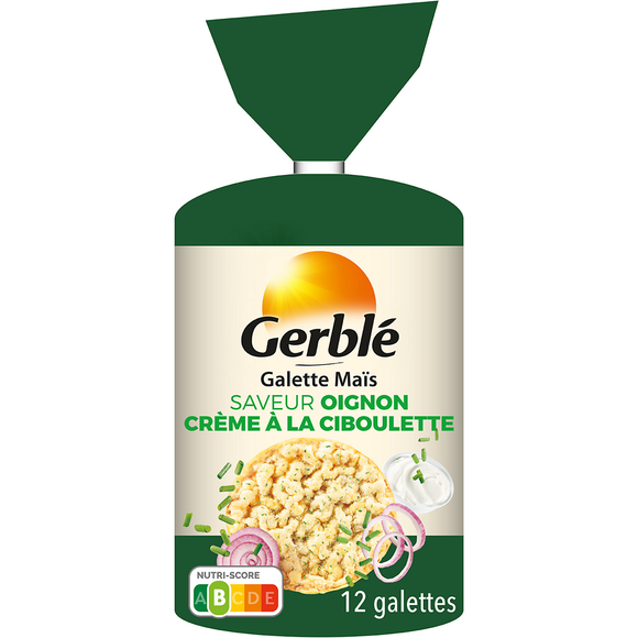 Galette maïs oignon ciboulette GERBLE - 123,5g