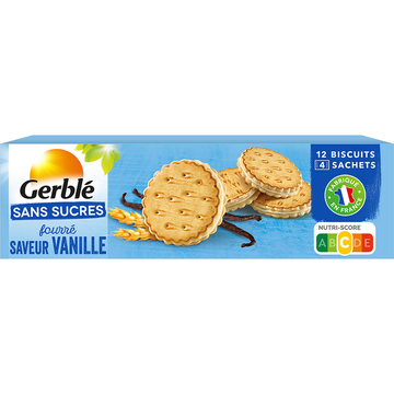 GERBLE - Biscuit fourré vanille Sans Sucres - 185g