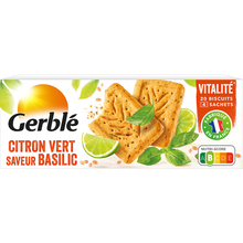 Biscuits sablés citron vert basilic GERBLE - 5x4, 200g
