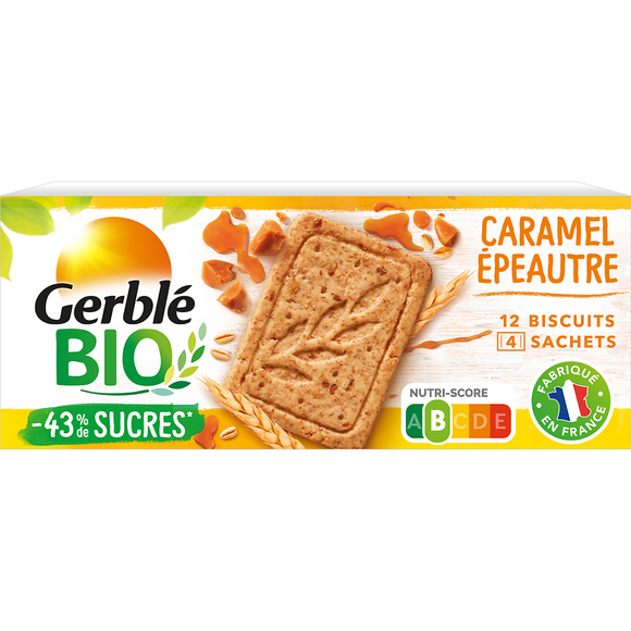 Biscuits épeautre caramel GERBLE BIO -   4x3, 132g