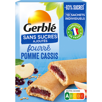 GERBLE - Biscuit Fourré Cassis Sans Sucres Ajoutés -  180g