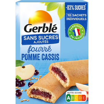 GERBLE - Biscuit Fourré Cassis Sans Sucres Ajoutés - 180g