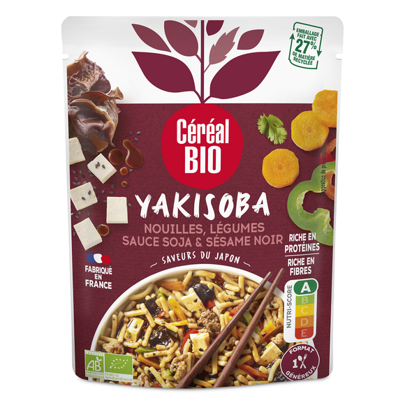 Nouilles Yakisoba Légumes Sésame repas express CEREAL BIO - 240g