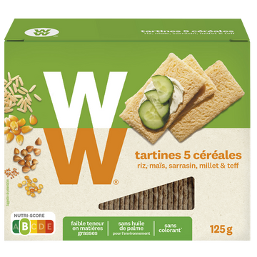 Tartines craquantes 5 céréales WW -  125g