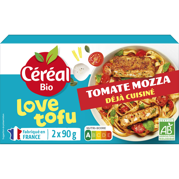Tofu cuisiné tomate mozzarella basilic bio, CEREAL BIO, 2x90g