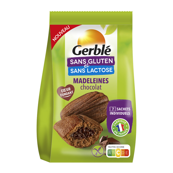 GERBLE - Madeleine chocolat sans gluten - x7, 200g