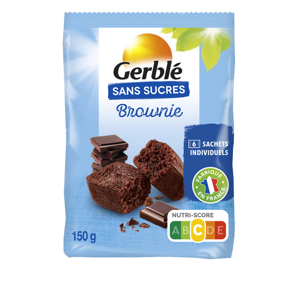 Brownie sans sucres GERBLE, sachet 150g