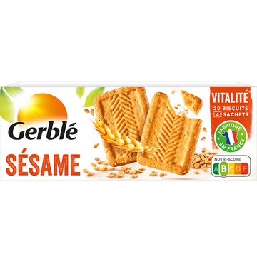 Biscuits au sésame GERBLE riches en vitamine E, source de vitamines B1, B6 et Magnésium 230g