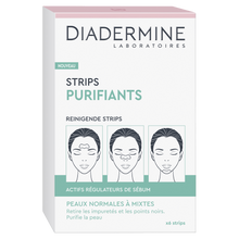 Strips purifiants pour peaux normales et mixtes Demo Fraîcheur DIADERMINE, boite de 6