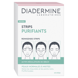 Strips purifiants pour peaux normales et mixtes Demo Fraîcheur DIADERMINE, boite de 6