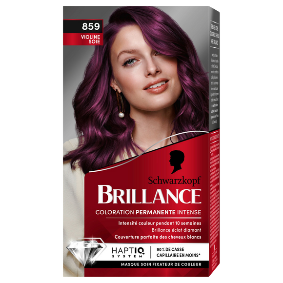 Coloration permanente 859 violine soie SCHWARZKOPF BRILLANCE - 227ml