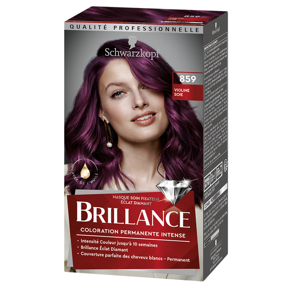 Coloration permanente 859 violine soie SCHWARZKOPF BRILLANCE - 227ml