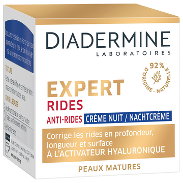 Crème expert rides 3D nuit DIADERMINE, pot de 50ml