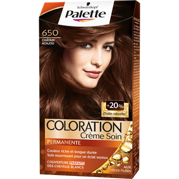 Coloration permanente 650 châtain acajou SCHWARZKOPF PALETTE - 165ml