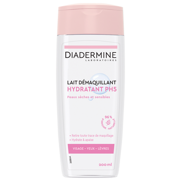 Lait démaquillant hydratant DIADERMINE, flacon de 200ml