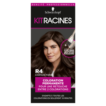 Coloration permanente 4 châtain foncé SCHWARZKOPF KIT RACINES - 70g