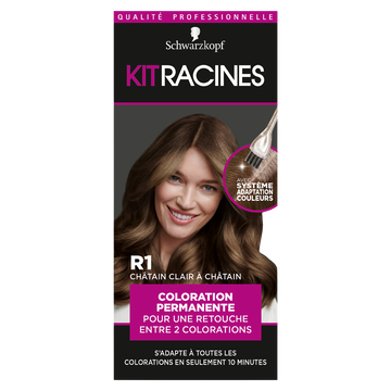 Coloration permanente châtain clair à châtain SCHWARZKOPF KIT RACINES- 70g