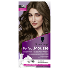Coloration permanente 500 châtain SCHWARZKOPF PERFECT MOUSSE - 182ml